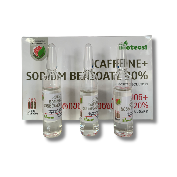კოფეინ-ნატრიბენზოატის ხსნარი 20% 10 მლ/ Caffeine-Sodium Benzoate 20% 10 ml