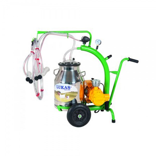 Goat milking device, with two systems, dry